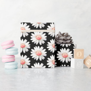 Red Dotted Daisy's Wrapping Paper