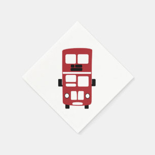 Red double decker bus Cocktail Napkin