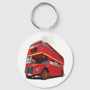 Red Double Decker Bus Keychain