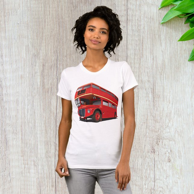 Red Double Decker Bus Womens T-Shirt (Creator Uploaded)