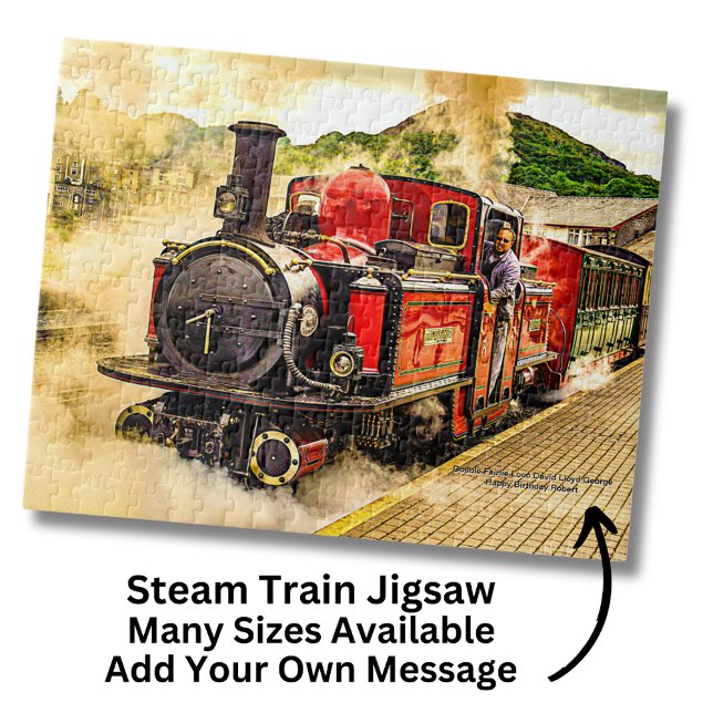 Red Double Fairlie Steam Train Loco - Wales UK     Jigsaw Puzzle (Creator Uploaded)