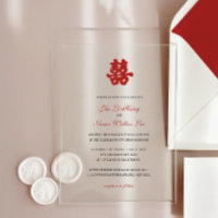 RED Double Happiness Chinese calligraphy asian