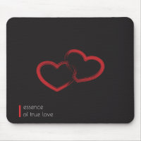 Red Double Heart Mousepad