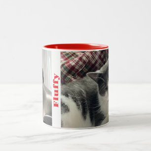 Red Double Pet Photo and Name Mug
