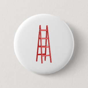 Red double sided ladder 6 cm round badge
