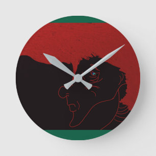 Red Dove Princess Round Clock