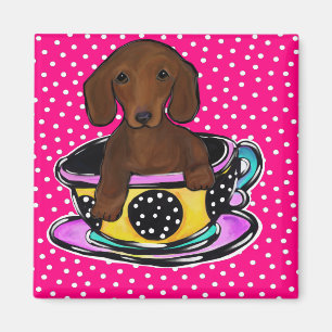 Red Doxie Magnet
