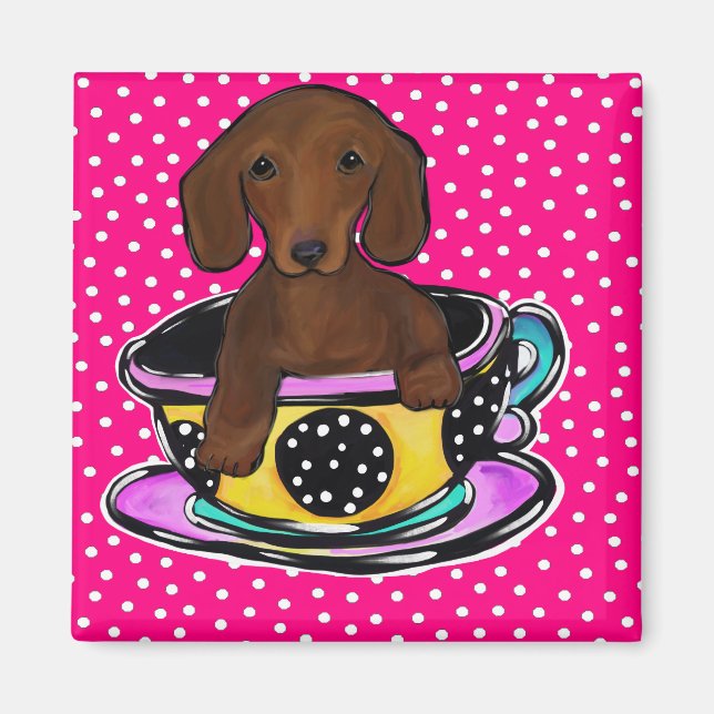 Red Doxie Magnet (Front)