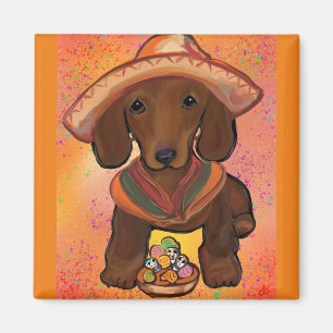 Red Doxie Magnet