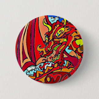 Red Dragon 6 Cm Round Badge