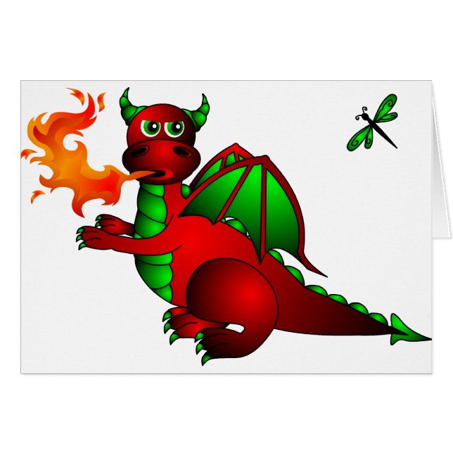 Red Dragon and Dragonfly (Front Horizontal)