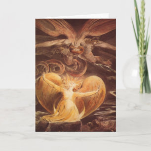 Red Dragon Art William Blake Card