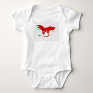 Red dragon baby body suit baby bodysuit