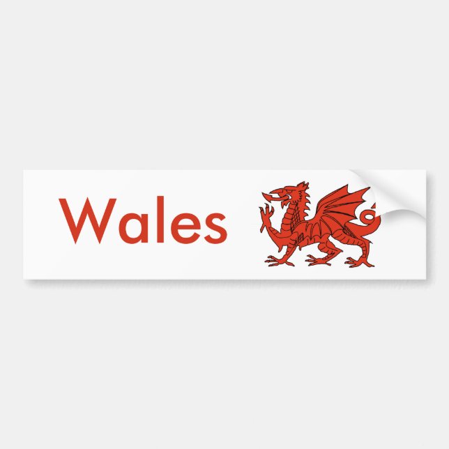 Red Dragon Bumper Sticker (Front)