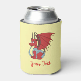 Red Dragon Cartoon Can Cooler