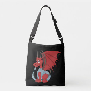 Red Dragon Cartoon Crossbody Bag