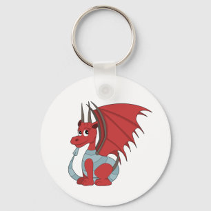 Red Dragon Cartoon  Key Ring