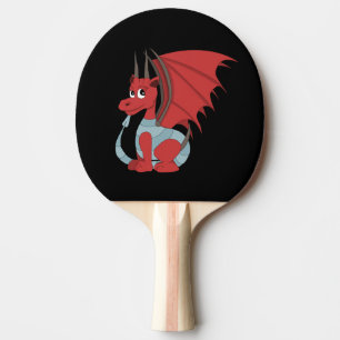 Red Dragon Cartoon  Ping Pong Paddle