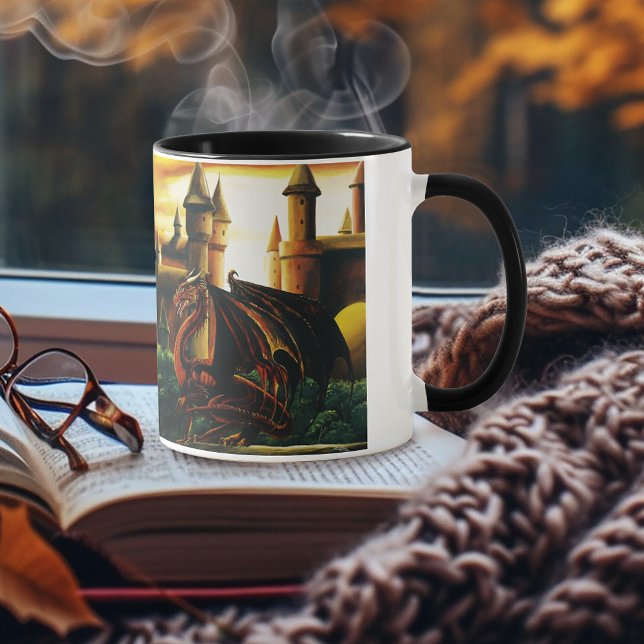 Red Dragon Castle Fantasy Mug (Creator Uploaded)