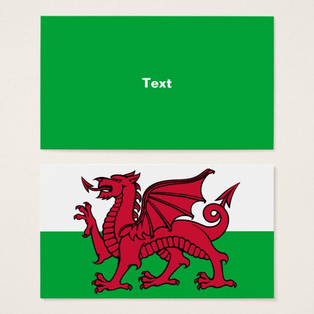 Red Dragon Celtic Flag of Wales & Welsh (Front & Back)