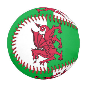 Red Dragon Celtic Flag of Wales & Welsh Baseball