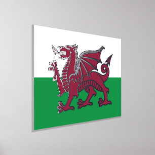 Red Dragon Celtic Flag of Wales & Welsh Foil Prints