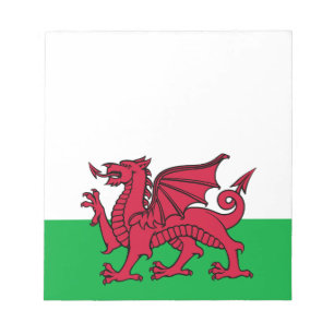 Red Dragon Celtic Flag of Wales & Welsh Notepad