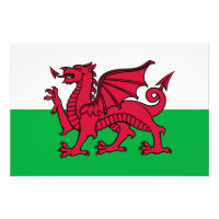 Red Dragon Celtic Flag of Wales & Welsh