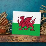 Red Dragon Celtic Flag of Wales & Welsh Plaque<br><div class="desc">A Dragon's Destiny: A New Flag for the Celts --- Inspired by the rich tapestry of Celtic history and mythology, the flag design incorporates traditional Celtic symbolism and a powerful red dragon. The flag's colour palette, featuring vibrant green and crisp white, evokes the lush landscapes and enduring spirit of Celtic...</div>