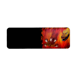 Red Dragon claw Return Address Label