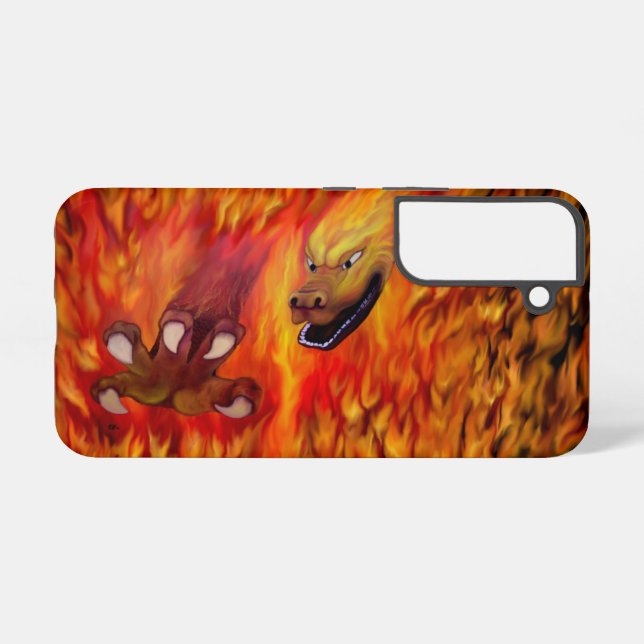 Red Dragon Claw Samsung Galaxy S22 Case (Back Horizontal)