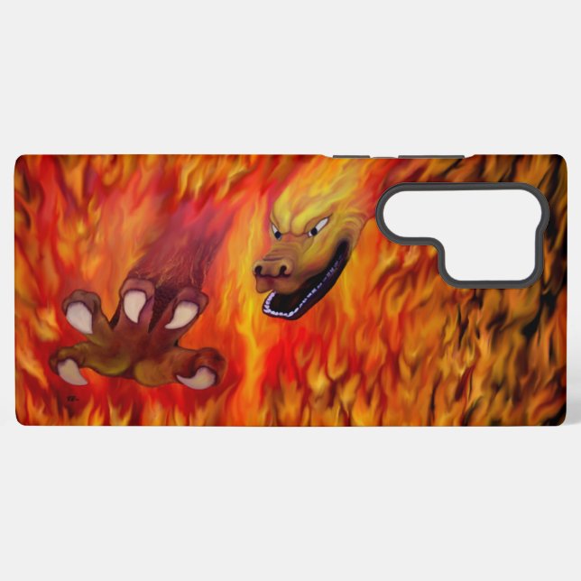Red Dragon Claw Samsung Galaxy S22 Ultra Case (Back Horizontal)