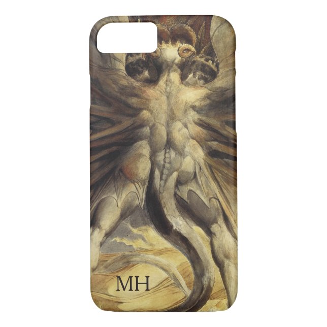 Red Dragon custom monogram phone cases (Back)