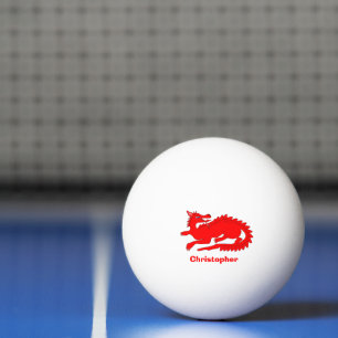 Red Dragon Design Ping Pong Ball