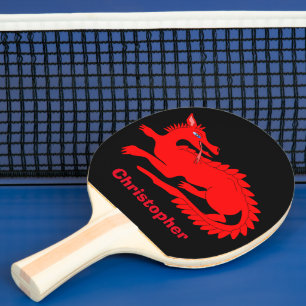 Red Dragon Design Ping Pong Paddle