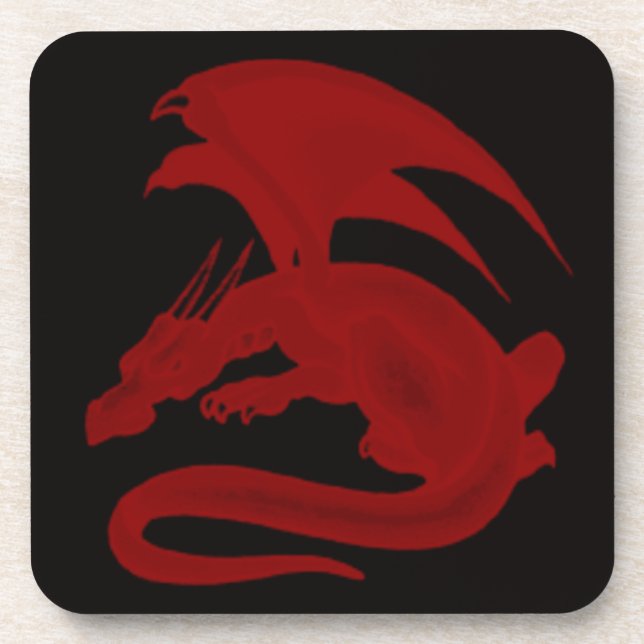 Red Dragon Drakon Maionios Coasters (Front)