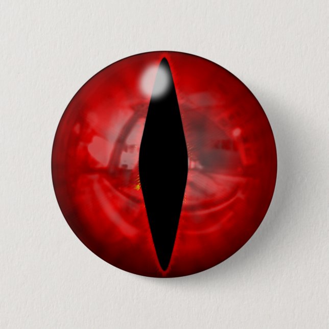 Red Dragon Eye 6 Cm Round Badge (Front)