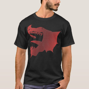 Red Dragon Fire Dragon Silhouette Illustration Pul T-Shirt