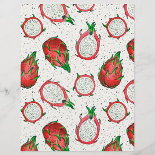 Red dragon fruit on off white
