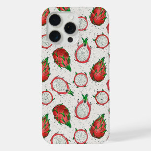Red dragon fruit on off white iPhone 15 pro max case