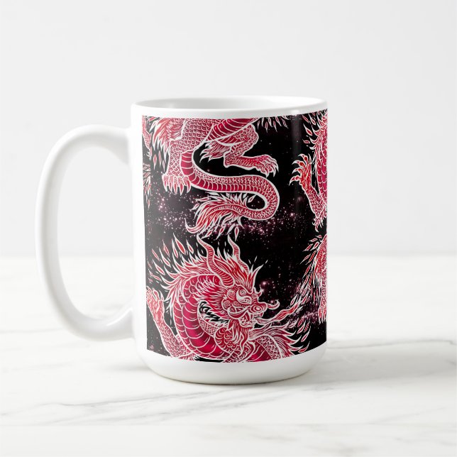 Red Dragon Galaxy Coffee Mug (Left)