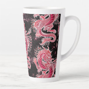 Red Dragon Galaxy Latte Mug