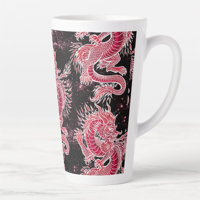Red Dragon Galaxy Latte Mug (Right)