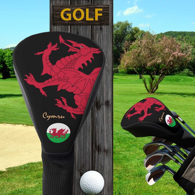 Red Dragon Golf Wales, Golfing, Welsh Flag Golf Head Cover (Creator Uploaded)