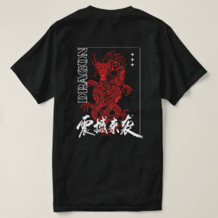 Red Dragon Japanese Streetwear Graphic T-Shirt