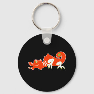 Red dragon key ring