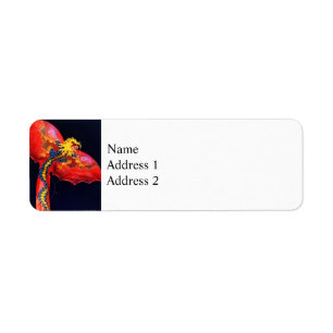 Red Dragon Kite Return Address Label