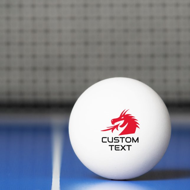 Red dragon logo ping pong ball for table tennis (Net)