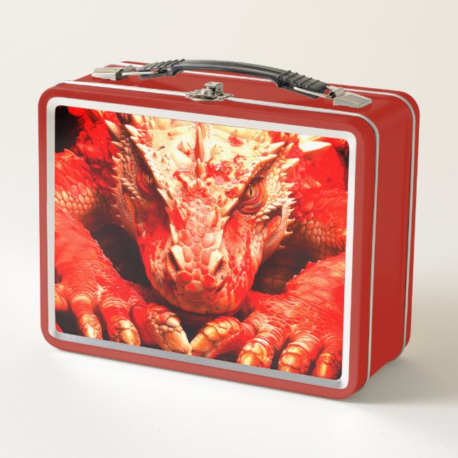 Red Dragon Metal Lunch Box (Front)