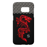 Red Dragon Monogrammed Samsung S7 Case